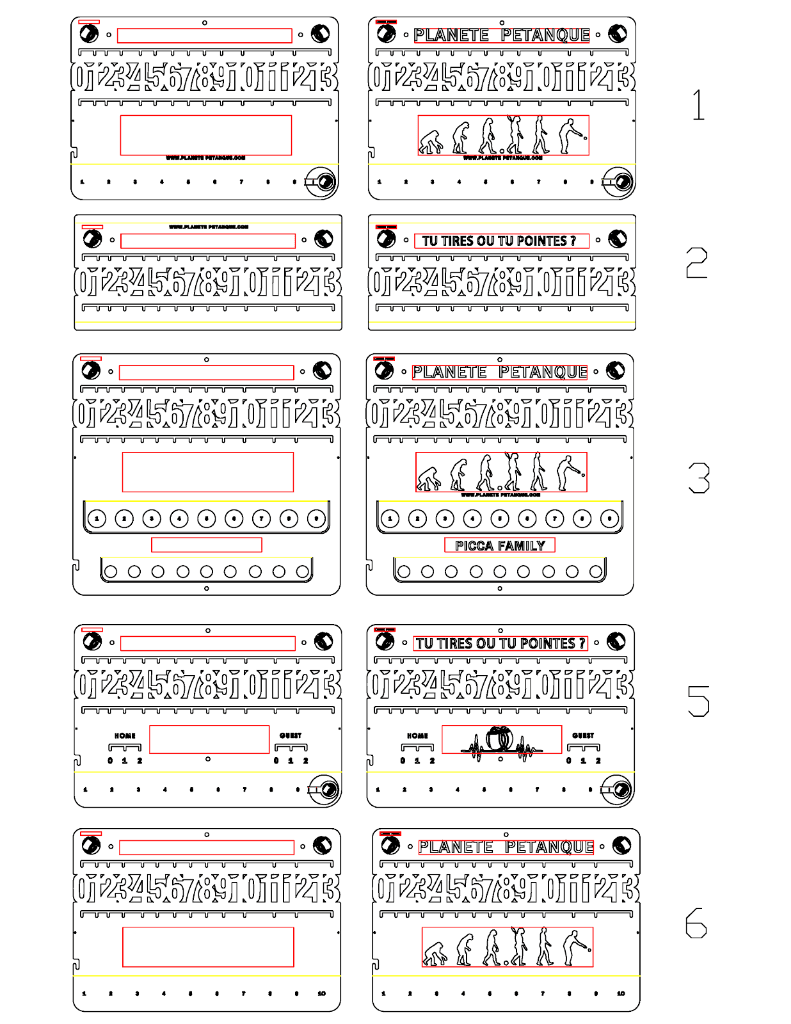 Options de personnalisation